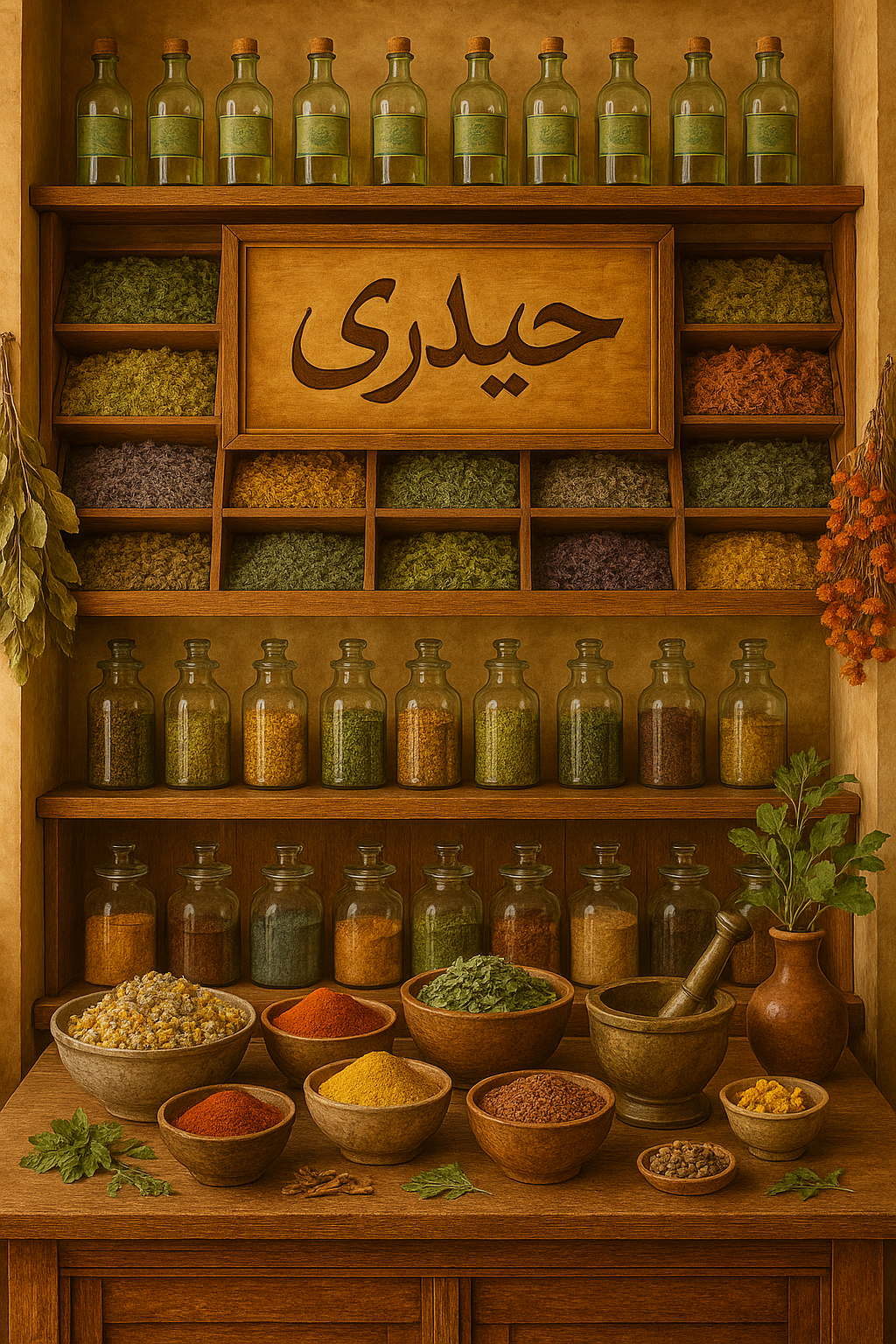 عطارخانه حیدری ( گیاه ، ادویه، عرقیجات،زعفران)