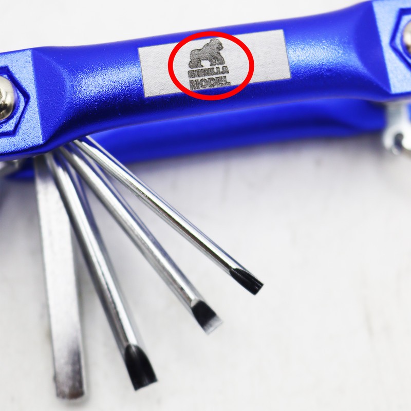 آچار آلن بکسی و پیچ گوشتی مشتی مدل گوریلا کد YPS-6-10MM مجموعه 12 عددی