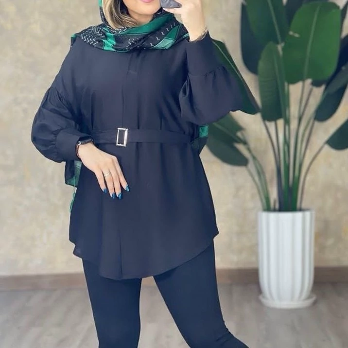 مانتو محرمی کمربند دار مانتو زنانه
