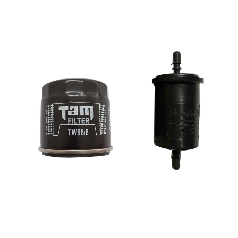فیلتر روغن خودرو تام مدل TW 68/8 مناسب برای تیبا به همراه فیلتر بنزین تام
