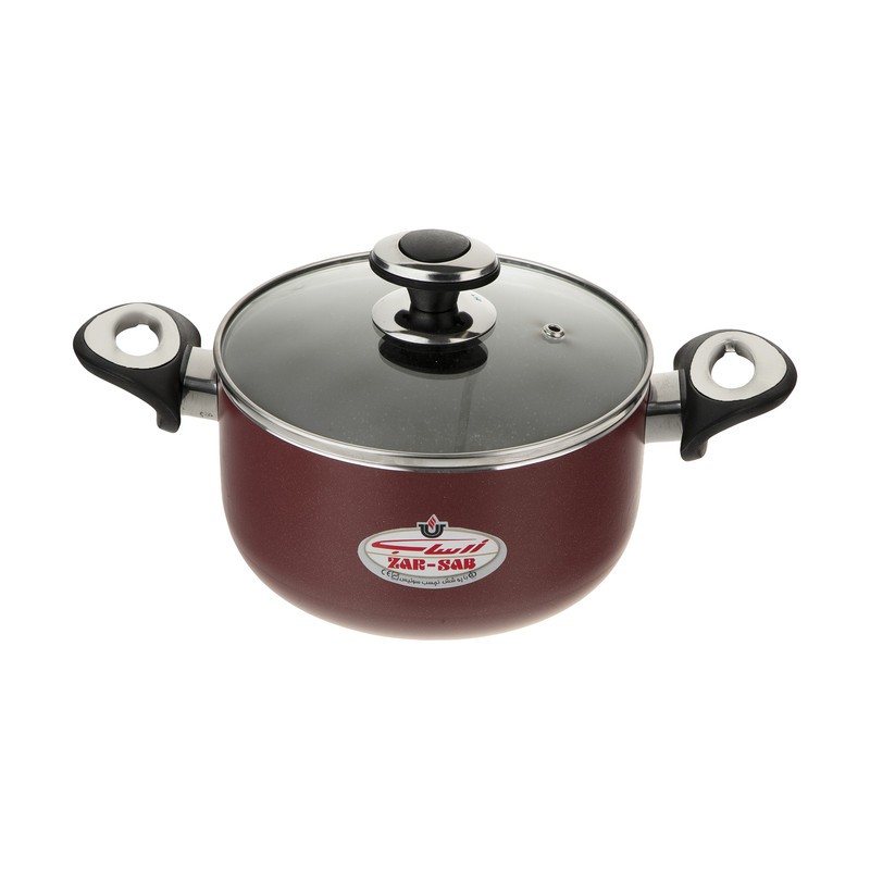 قابلمه زرساب مدل گرانیتا سایز 18 زرشکی GT-418(پس کرایه)