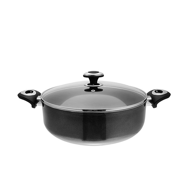 قابلمه کوتاه زرساب مدل گرانیتا سایز 28 GT-428KG مدادی