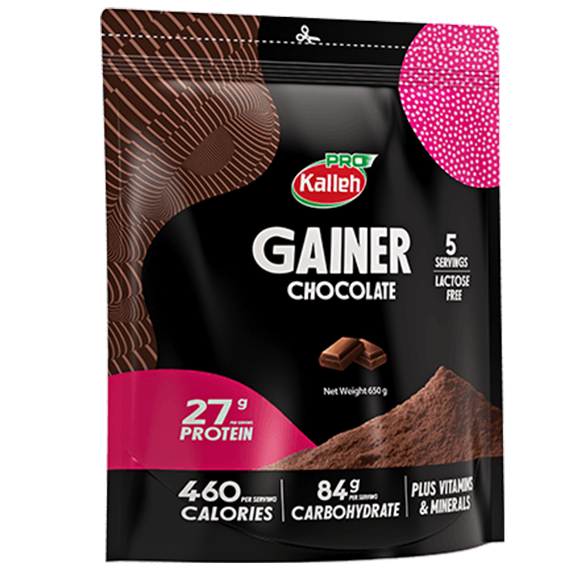 پودر پروتئین گینر شکلاتی کاله پرو وزن 650 گرم
