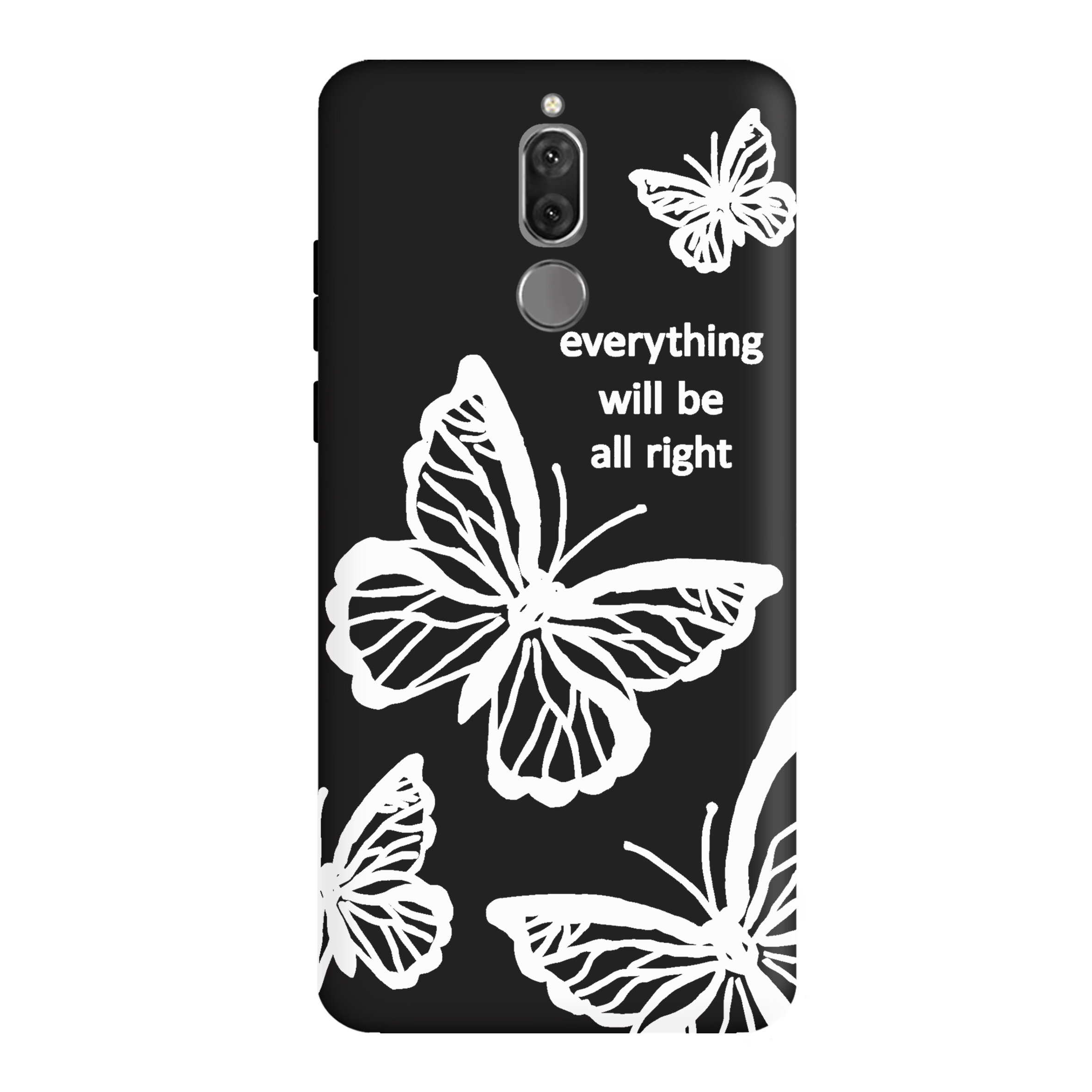قاب گوشی هواوی Mate 10 LITE طرح پروانه مشکی
