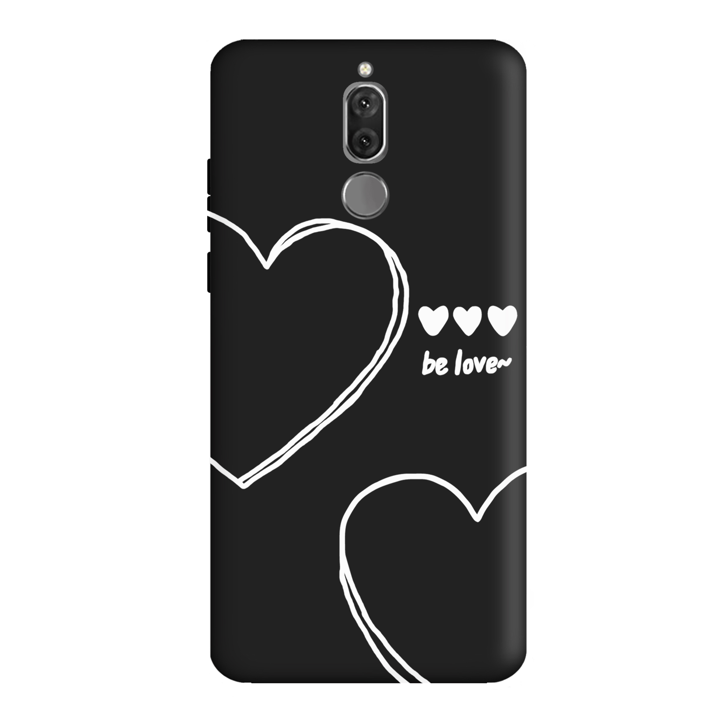 قاب گوشی هواوی Mate 10 LITE طرح قلب مشکی