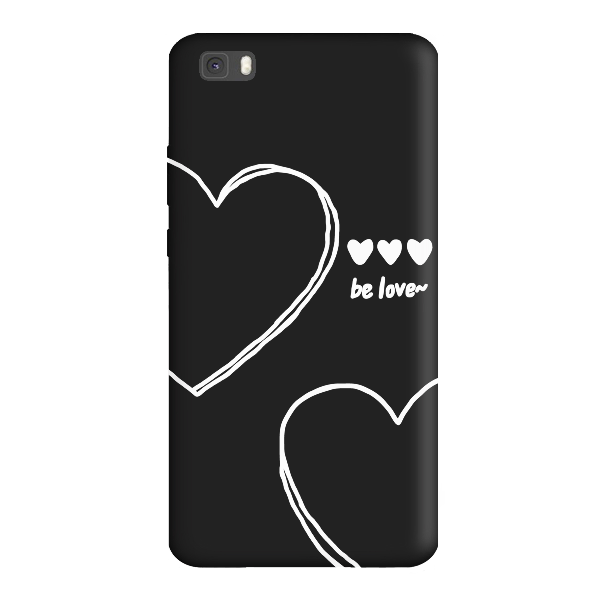قاب گوشی هواوی P8 LITE طرح قلب مشکی