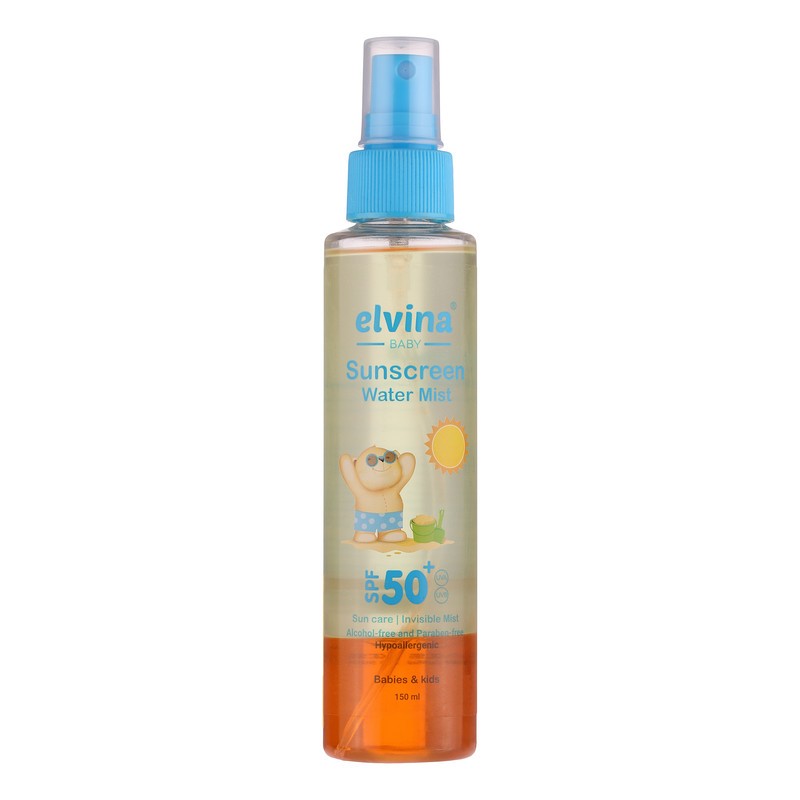 اسپری ضد آفتاب کودکان الوینا SPF 50 مدل Mist حاوی محافظ UVA و UVB مناسب انواع پوست حجم 150 میلی لیتر