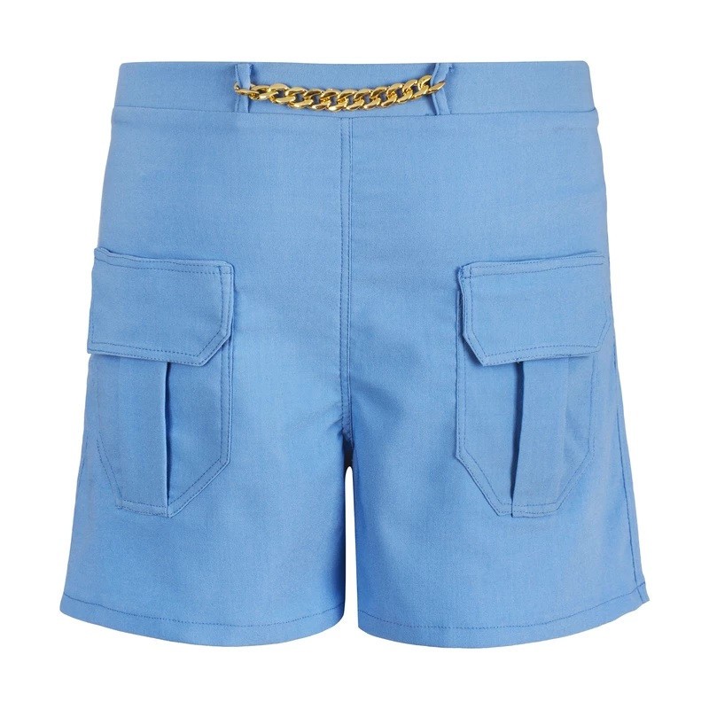 شلوارک دخترانه مدل کارگو زنجیر کد 801