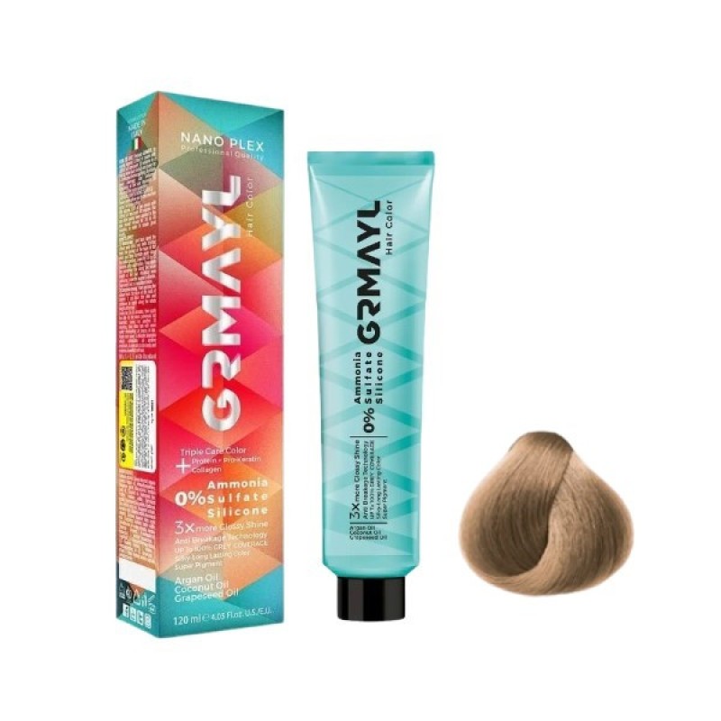 رنگ مو گرمایل شماره 9.0 مدل 2024 حجم 120 میلی لیتر رنگ بلوند خیلی روشن
