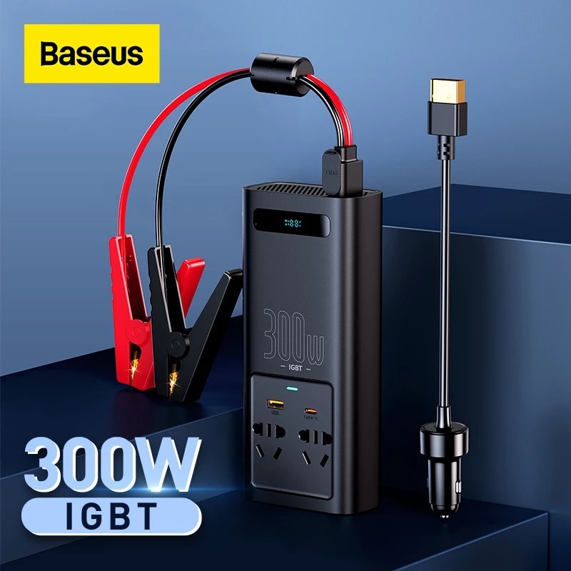 مبدل برق خودرو باسئوس مدل Power Inverter CGNB010101 300W