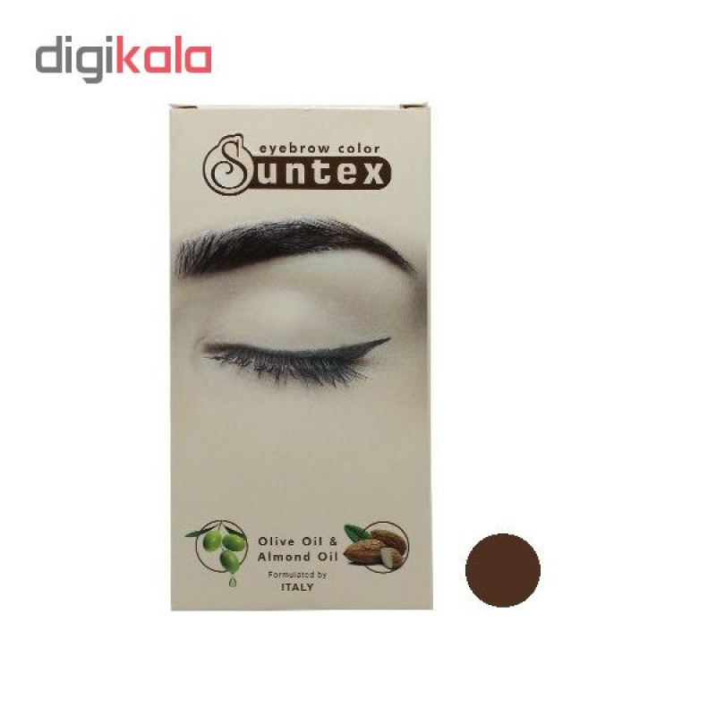 کیت رنگ ابرو سانتکس شماره N4-E5 حجم 30 میلی لیتر رنگ قهوه ای روشن