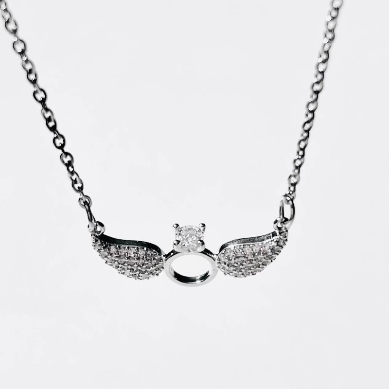 گردنبند زنانه مدل استیل بال فرشته