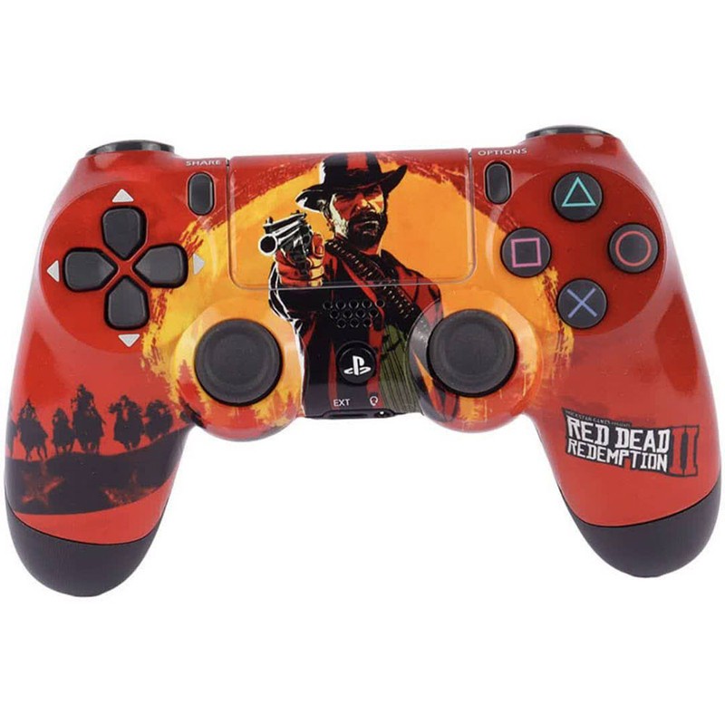 دسته بازی پلی استیشن 4 مدل DUALSHOK CUSTOM طرح Red dead-2