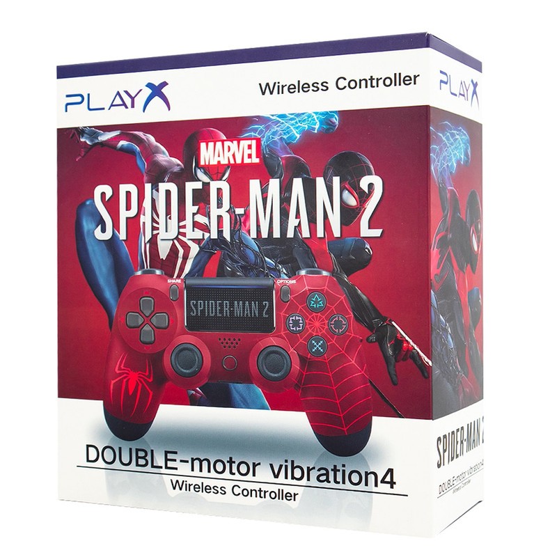 دسته بی سیم پلی استیشن 4 پلی ایکس طرح اسپایدر من مدل PLAYX SPIDER-MAN