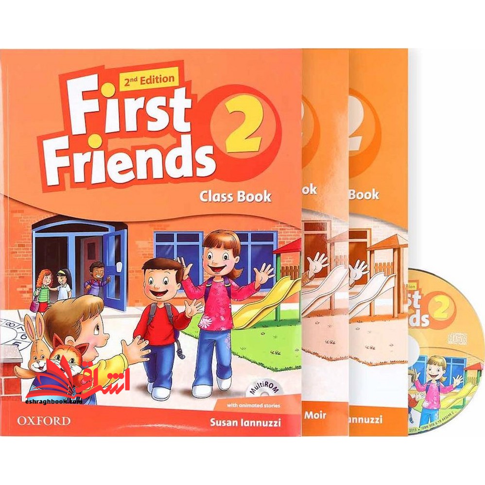 کتاب british First Friends 2 (sb+wb)  (2nd) +cd نارنجی رنگ