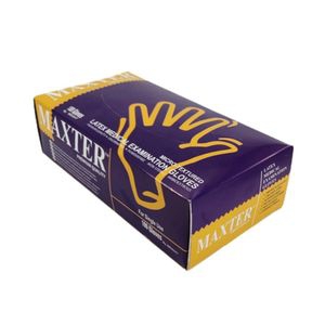دستکش لاتکس غیر پودری مدل مکستر سایز کوچک (S) بسته 100 عددی