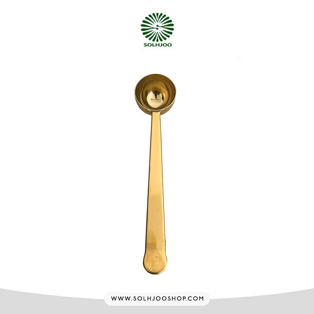 قاشق طلایی قهوه با گیره