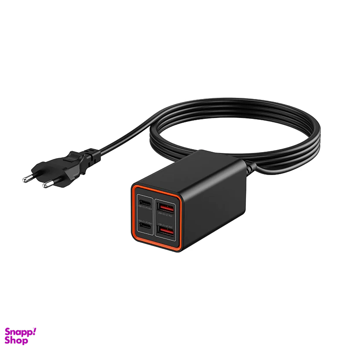 آداپتور شارژر رومیزی 4 پورت پرودو مدل GaN Desktop Charger PD 65W PD-FWCH014-BK