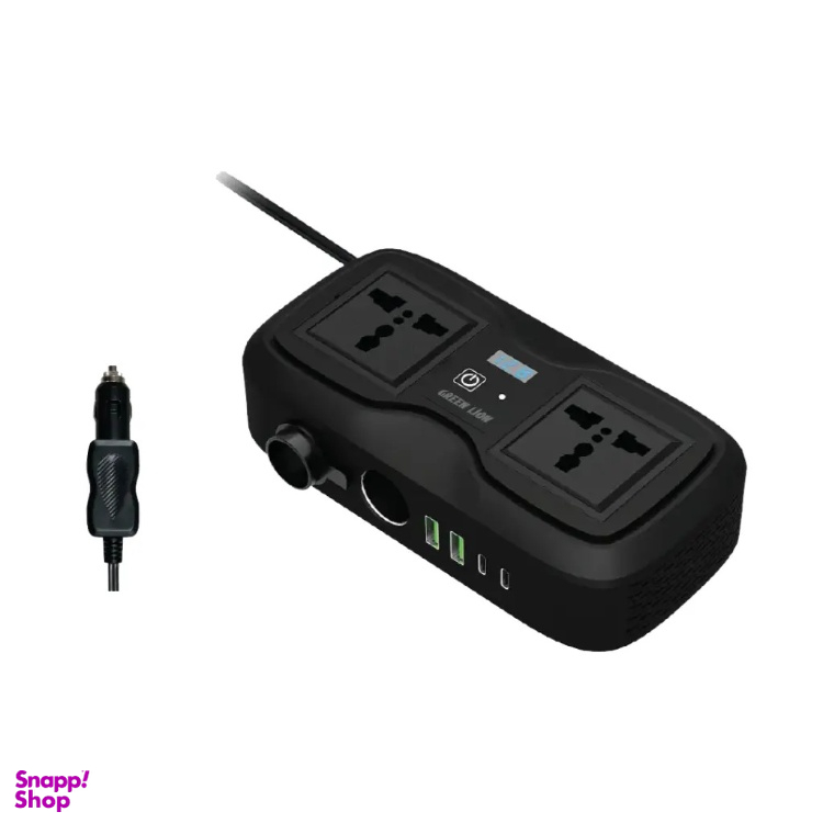 اینورتر و شارژر فندکی خودرو 200 وات گرین لاین مدل GC-233