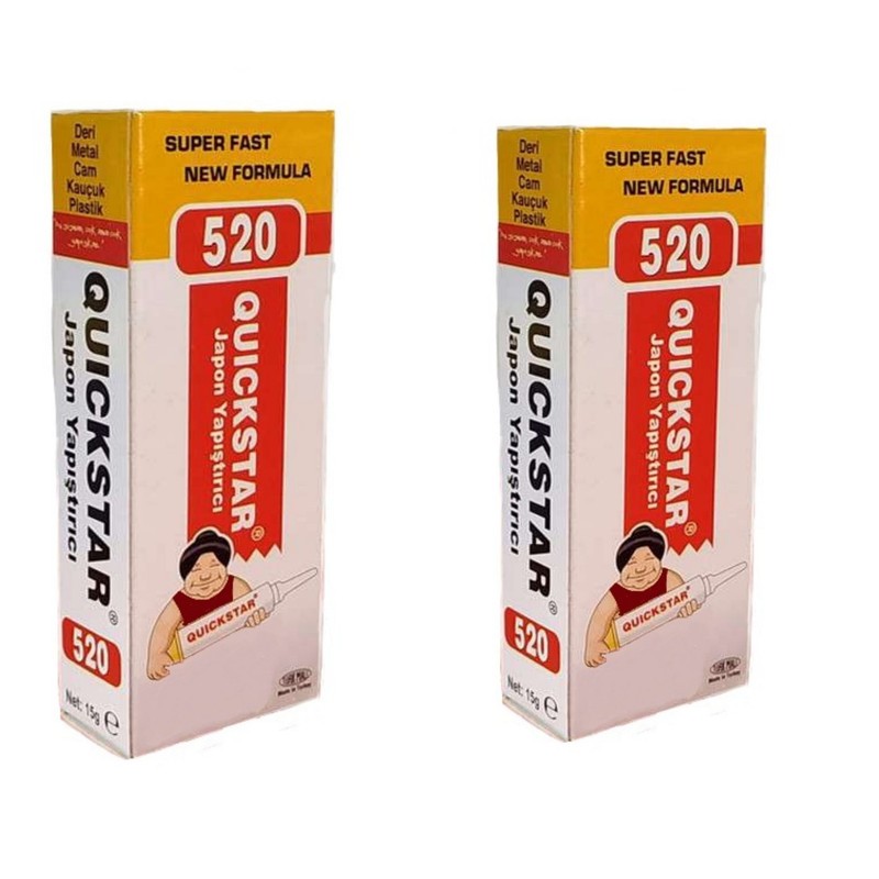 چسب قطره ای کوییک استار مدل 520 وزن 15 گرم بسته دو عددی