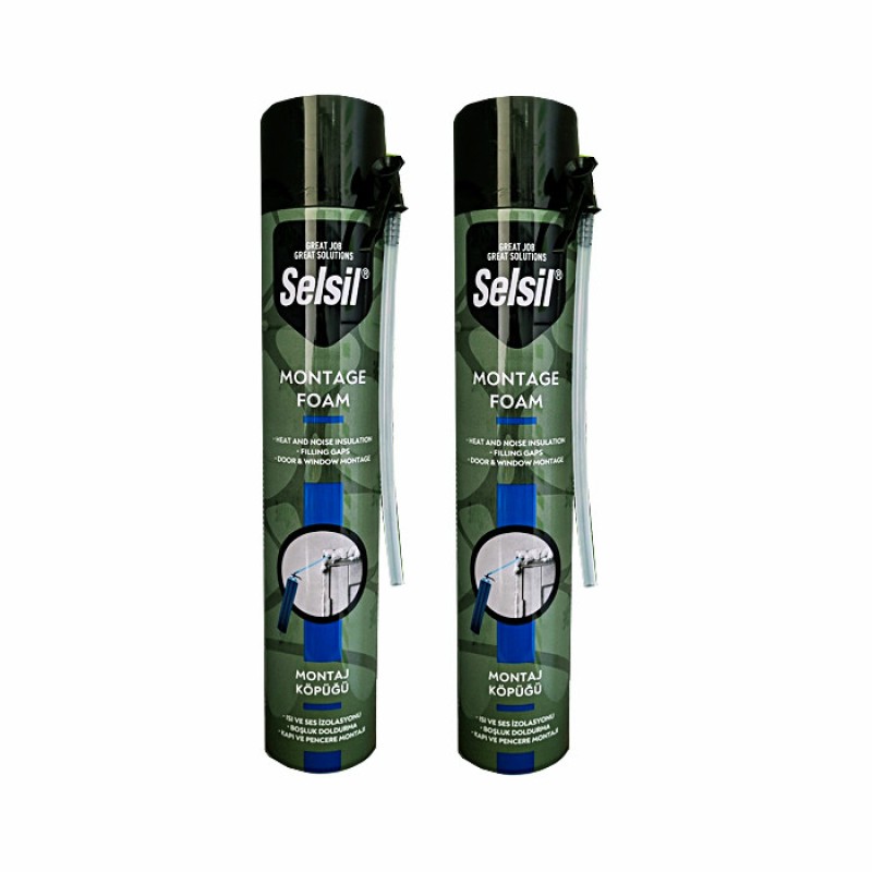 اسپری فوم پولی یورتان سلسیل کد S-SIL-003 حجم 750  میلی لیتر مجموعه 3 عددی