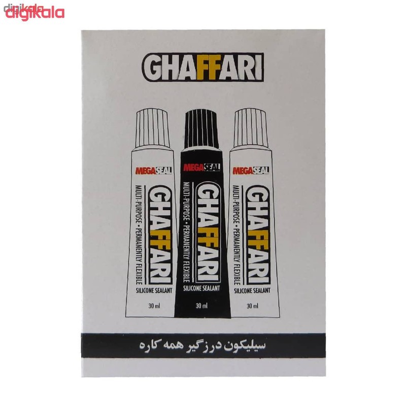 چسب آکواریوم غفاری مدل مگاسیل شفاف وزن 30 گرم بسته 6 عددی