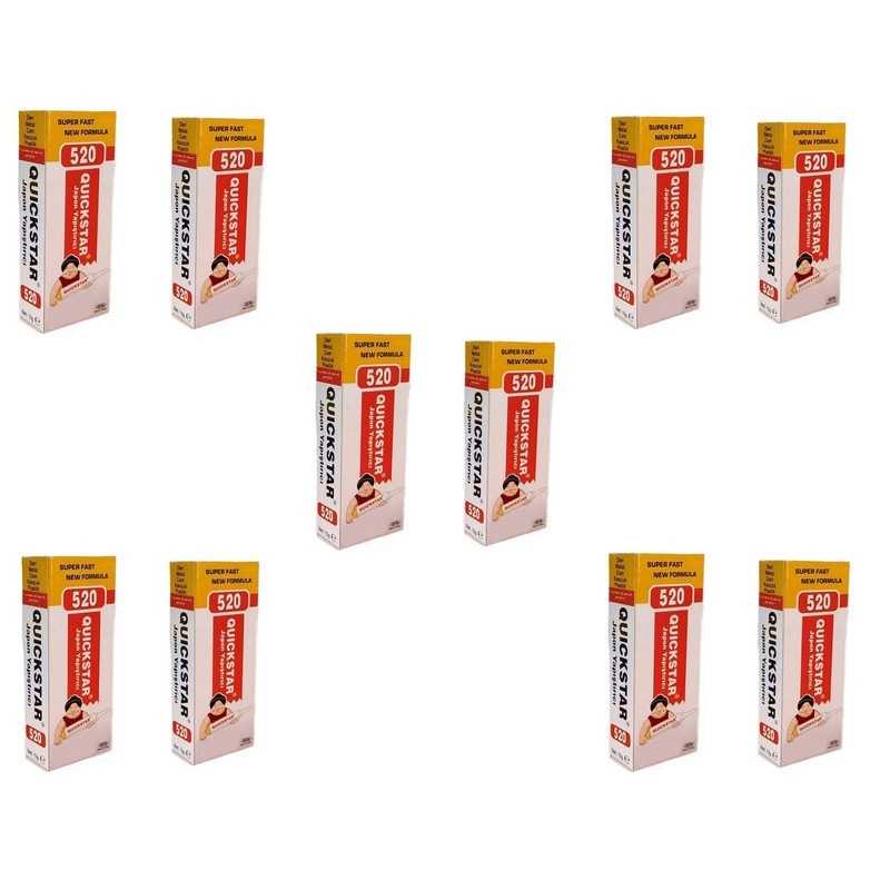 چسب قطره ای کوییک استار مدل 520 وزن 15 گرم بسته 10 عددی