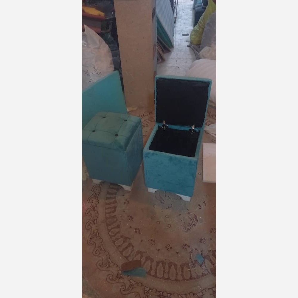 پاف باکس دار پاف صندوق دار تکنفره مربعی پارچه(پس کرایه)