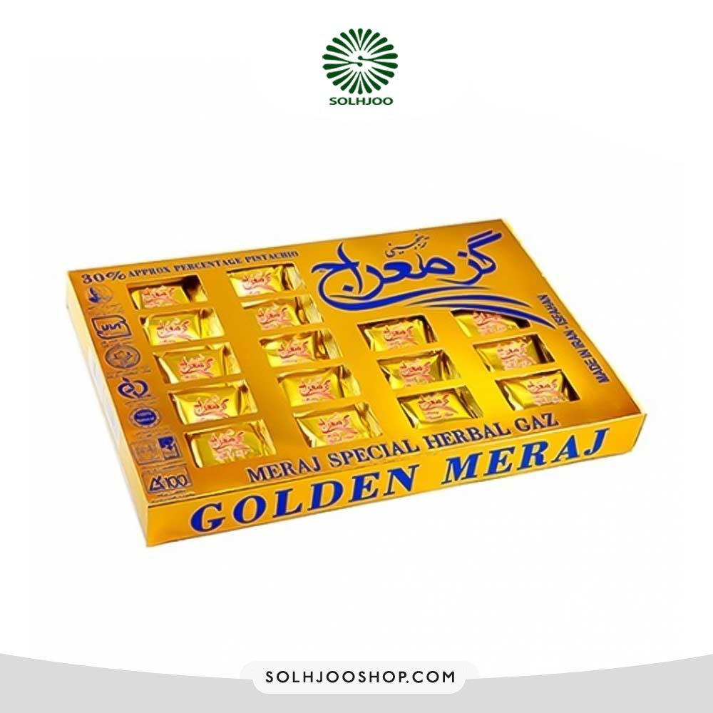 گز انگبینی طلایی پسته معراج اصلی