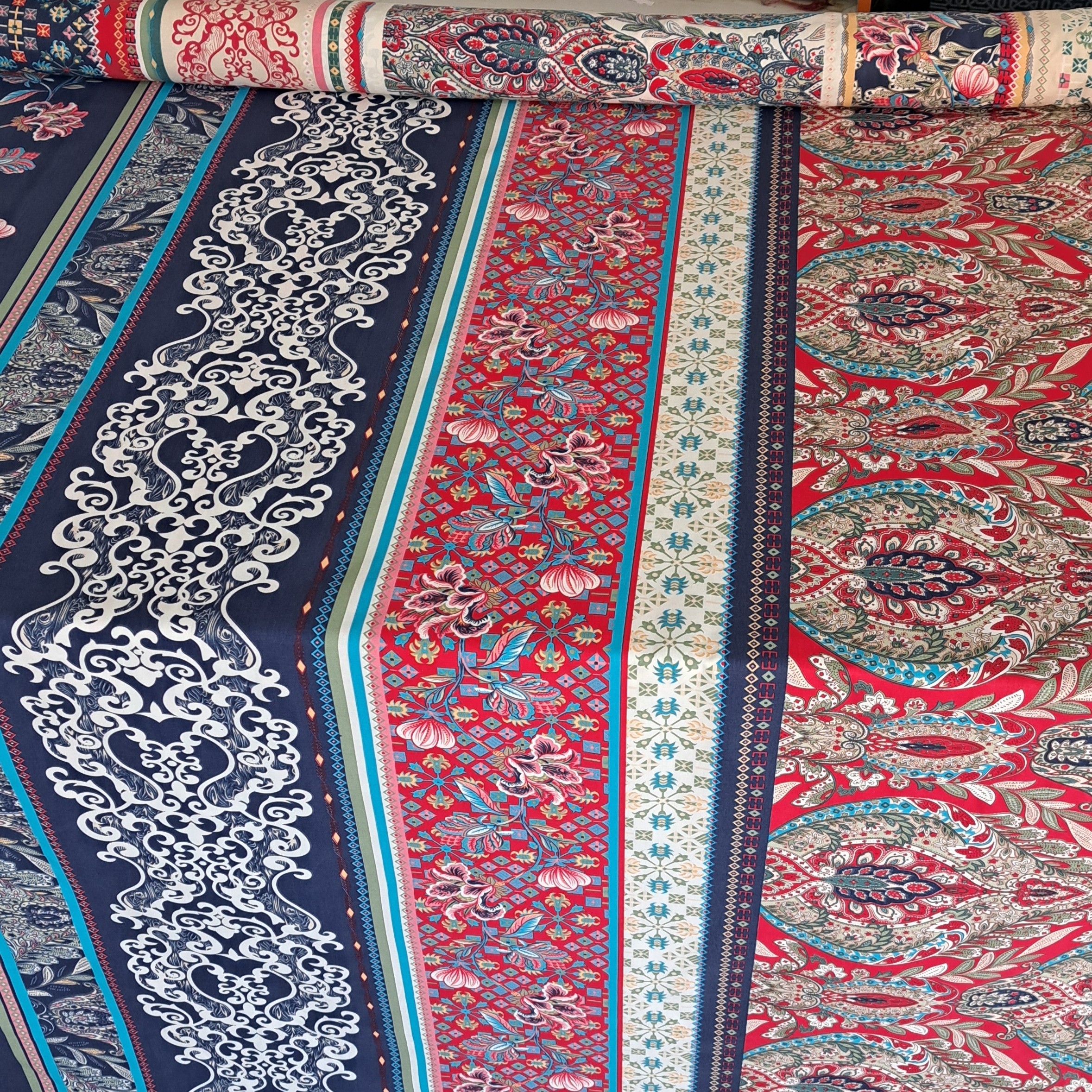 پارچه ملحفه نخ پنبه ممتاز فیلور طرح سنتی