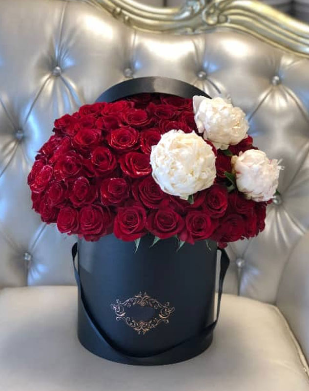 باکس گل گرد درب دار کد 447