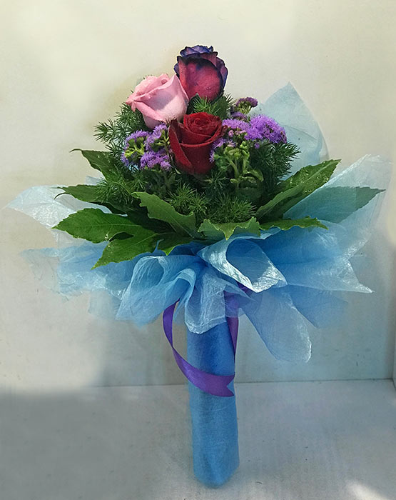 دسته گل آبی دنیا کد 968