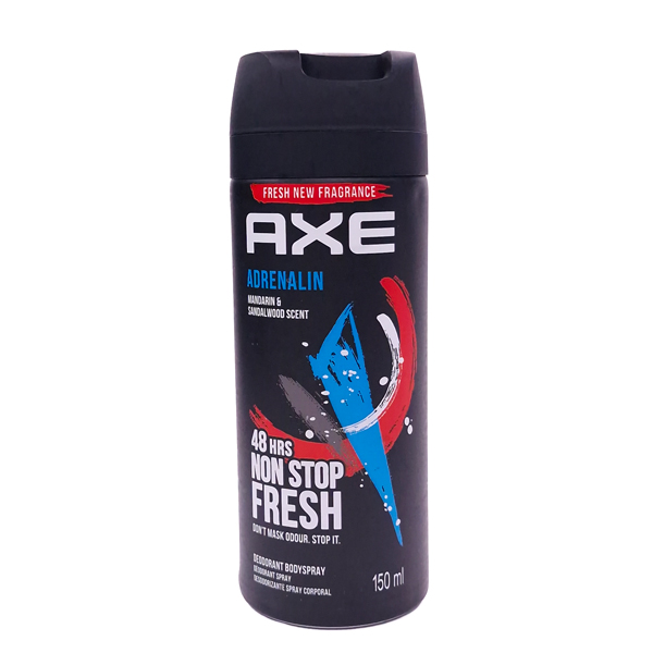 اسپری بدن مردانه AXE مدل Adrenalin حجم 150 میل کد 91258