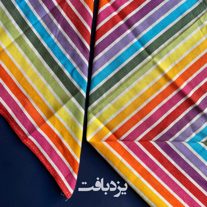 دستمال تنظیف نخی یزدی رنگین کمانی