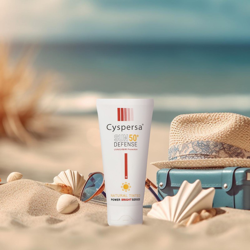 کرم ضدآفتاب رنگی سیسپرسا SPF50 مدل power bright NT ‌مناسب انواع پوست، حجم 50 میلی‌لیتر