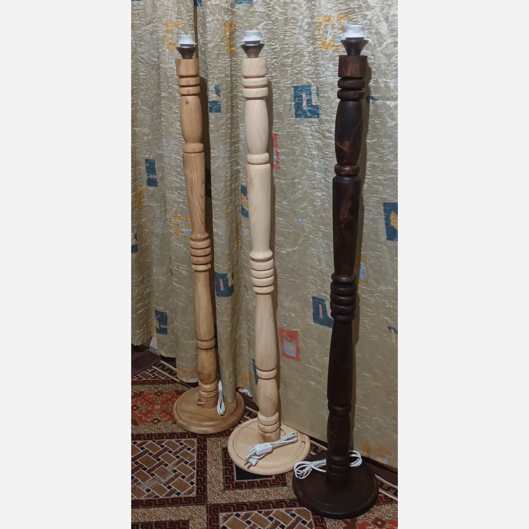 پایه آباژور ایستاده تک پایه با سیم کلید و سرپیچ پسکرایه