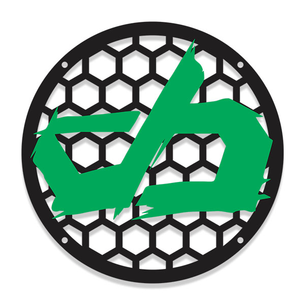 قاب میدرنج خودرو طرح DD AUDIO کد GREEN بسته 2 عددی