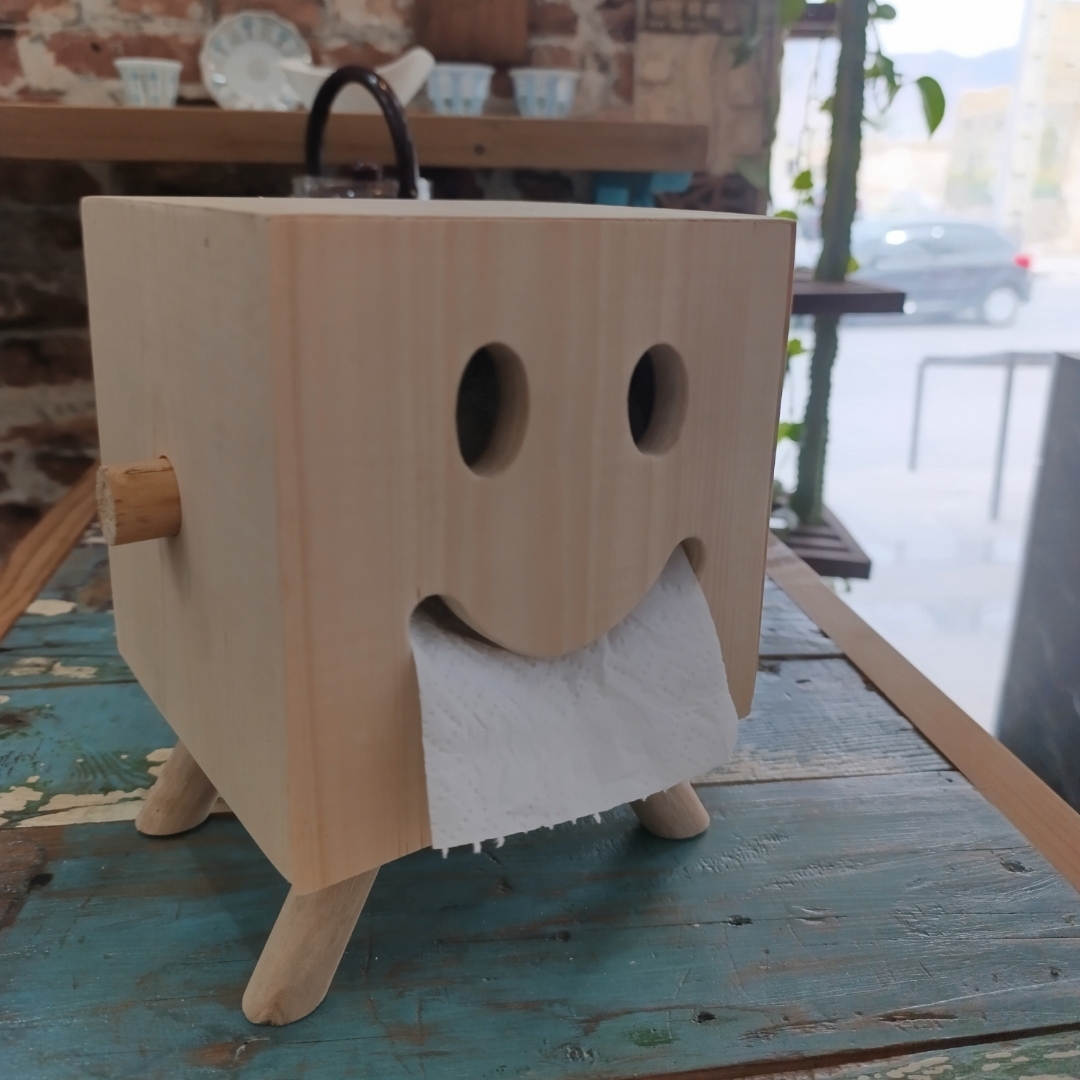 جا دستمال کاغذی رولی چوبی 