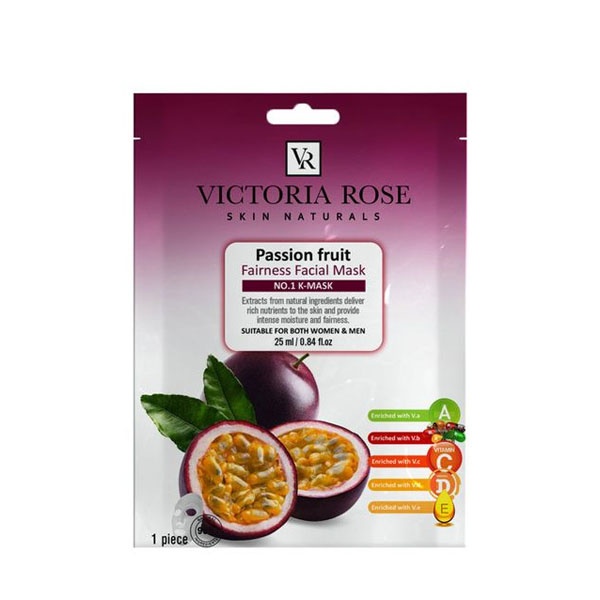 ماسک ورقه ای صورت پشن فروت ویکتوریا رز 25 گرم | Victoria Rose Passion Fruit Face Sheet Mask 25 gr