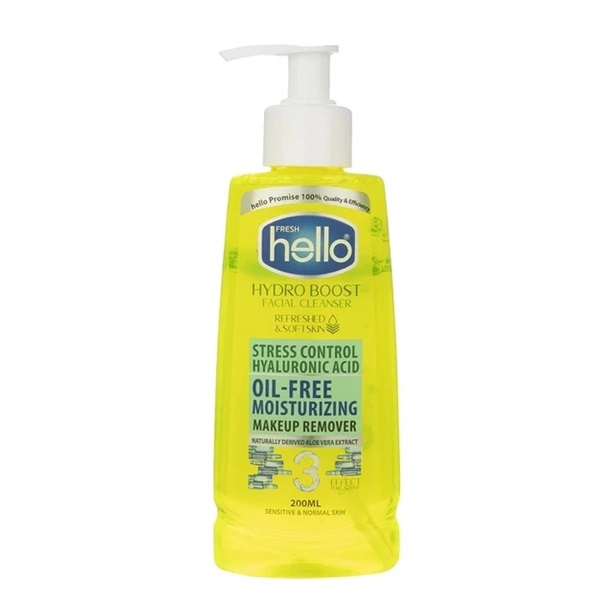 ژل شستشوی صورت پوست خشک و نرمال آلوورا هلو فرش مدل Hydro Boost حجم 200 میلی لیتر | Hello Fresh Aloe vera face wash gel H