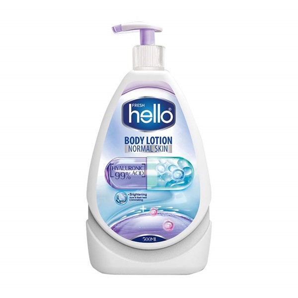 لوسیون بدن پمپی هلو فرش مناسب پوست نرمال حجم 500 میلی لیتر | hello fresh Body lotion suitable for normal skin, volume 50