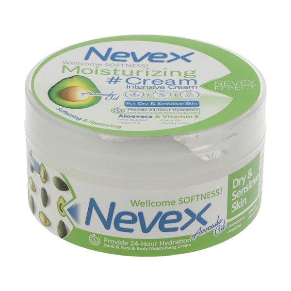 کرم آبرسان و مرطوب کننده آووکادو و آلوئه ورا نوکس 200 میلی لیتر | Nevex Avocado And Aloevera Moisturizing Cream 200ml