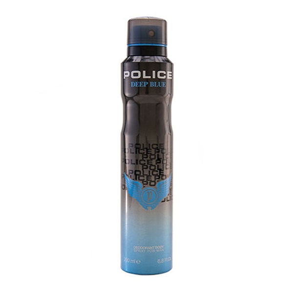 اسپری مردانه پلیس دیپ بلو حجم 200 میلی‌لیتر | Police Deep Blue Deodorant For Men 200ml