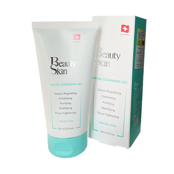 ژل شستشوی صورت پوست چرب بیوتی اسکین 150 میلی لیتر | Beauty Skin Facial Cleansing Gel For Oily Skin 150ml