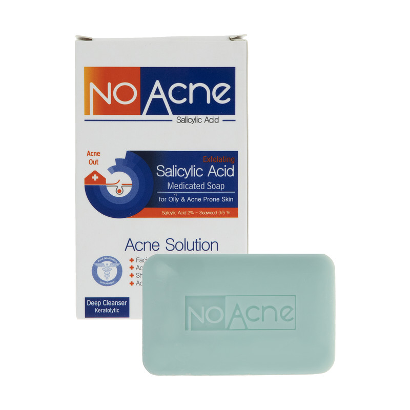صابون نوآکنه حاوی سالیسیلیک اسید و جلبک دریایی حجم 100 گرم | No Acne Salicylic Asid Soap 100 g