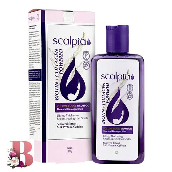 شامپو حجم دهنده بیوتین و کلاژن اسکالپیا 200 میلی لیتر | Scalpia Volume Boost Shampoo With Biotin & Collagen 200 ml