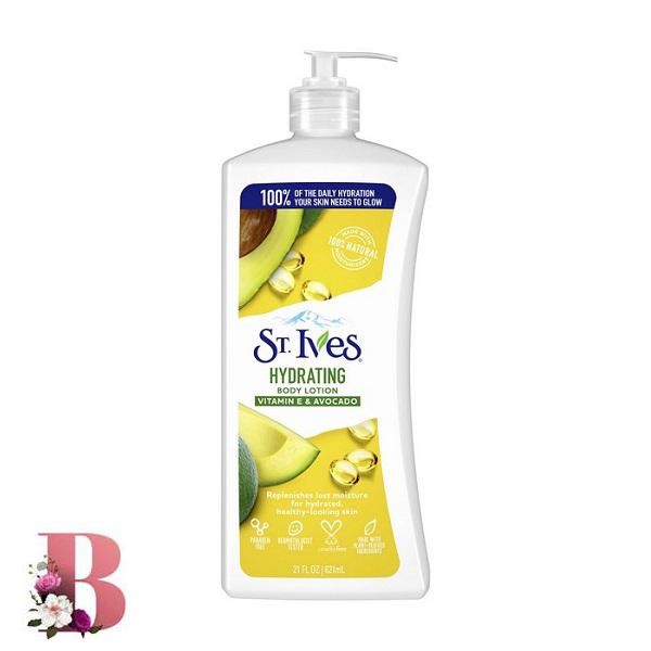 لوسیون بدن سنت ایوز St.Ives مدل HYDRATING با عصاره آووکادو حجم 621 میلی لیتر | St. Ives HYDRATING body lotion volume 621