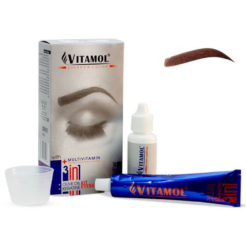 کیت رنگ ابرو بلوند شکلاتی روشن CH2 ویتامول حجم 30 میلی لیتر | Vitamol Eyebrow Color 30 ml No.CH2
