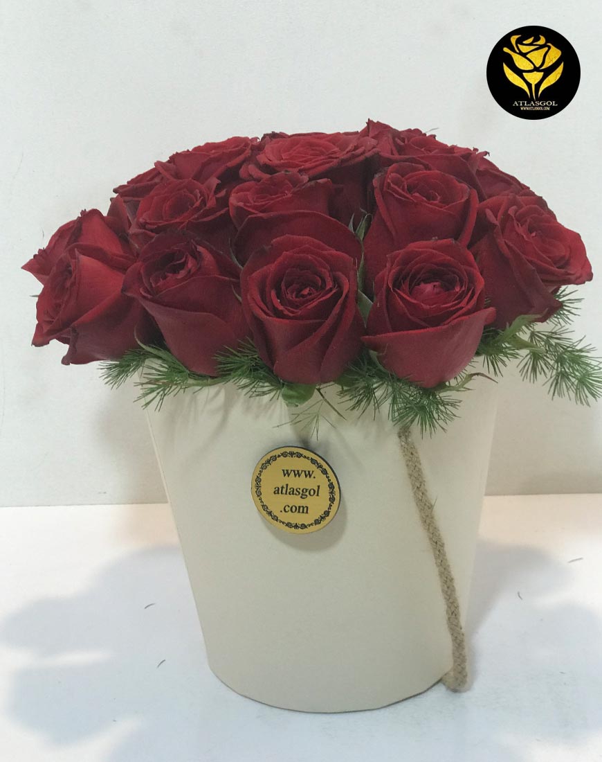 باکس گل گرد سطلی بند دار کد 218