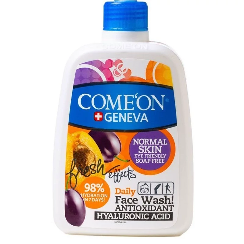 ژل شستشوی صورت مخصوص پوست نرمال کامان ComeOn - با خاصیت شست و شو عمیق و دقیق در 8 ثانیه -  افزایش رطوبت رسانی و آبرسانی